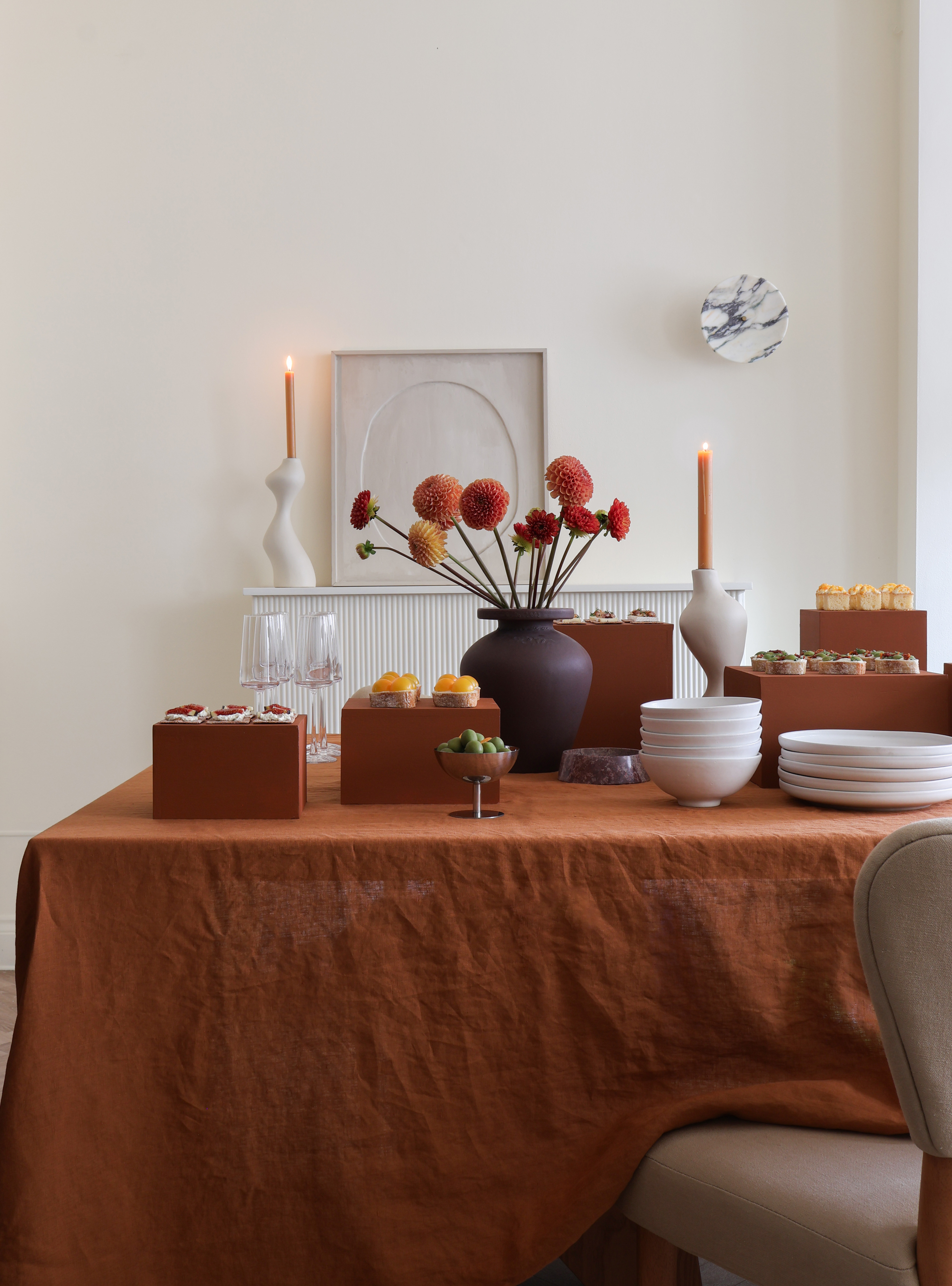 Table set for hosting